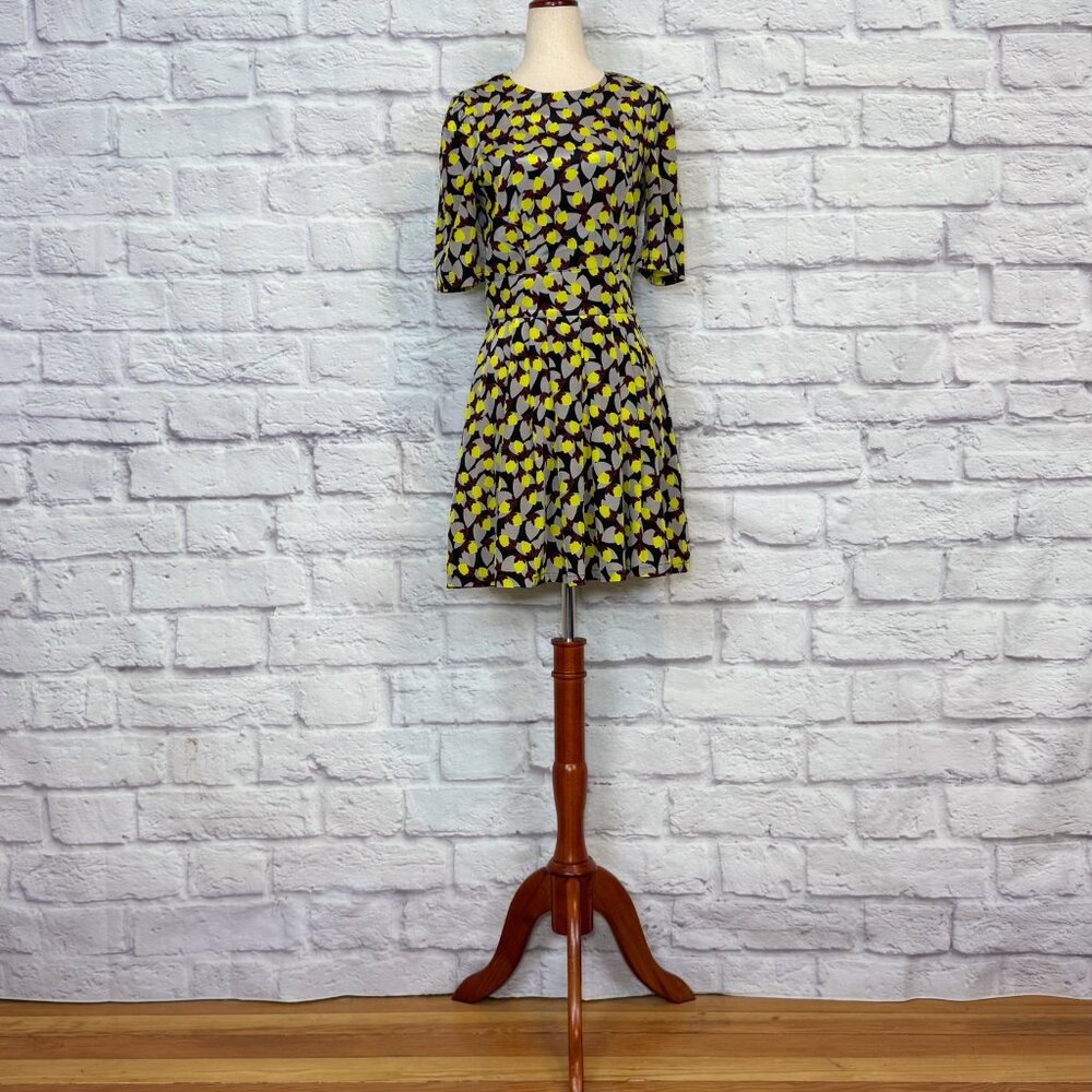 Louche Carly Floral Fit & Flare Mini Dress